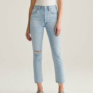 Agolde Riley High Rise Straight Crop Jeans sz 28